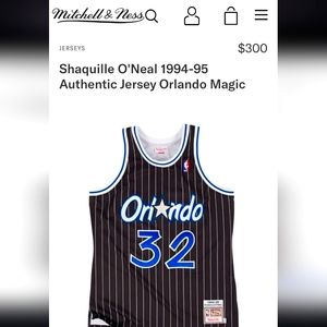 Authentic Hardwood Classic Shaquille O'Neal #32 1994-95  Orlando Magic Jersey